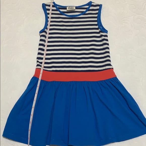 Mini Boden Striped Knit Dress Girls 4/5 - Picture 6 of 6